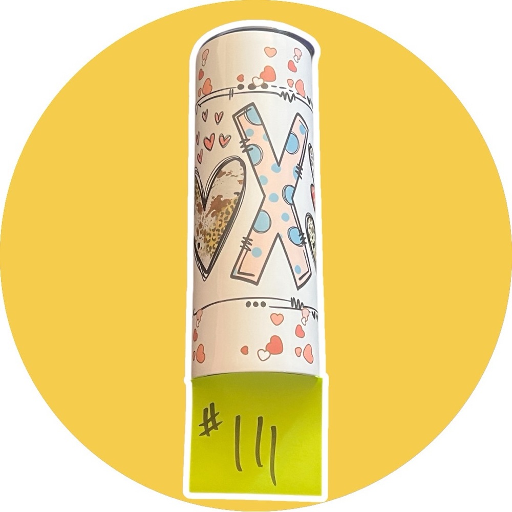 Colorful Heart and XO Design Tumbler